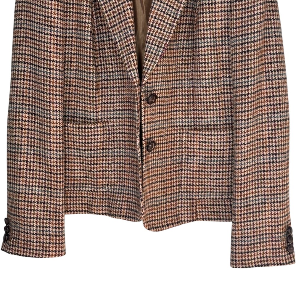 Talbots Wool Blend‎ Houndstooth Blazer Sz 10 Heritage Equestrian Preppy Office - Picture 10 of 13